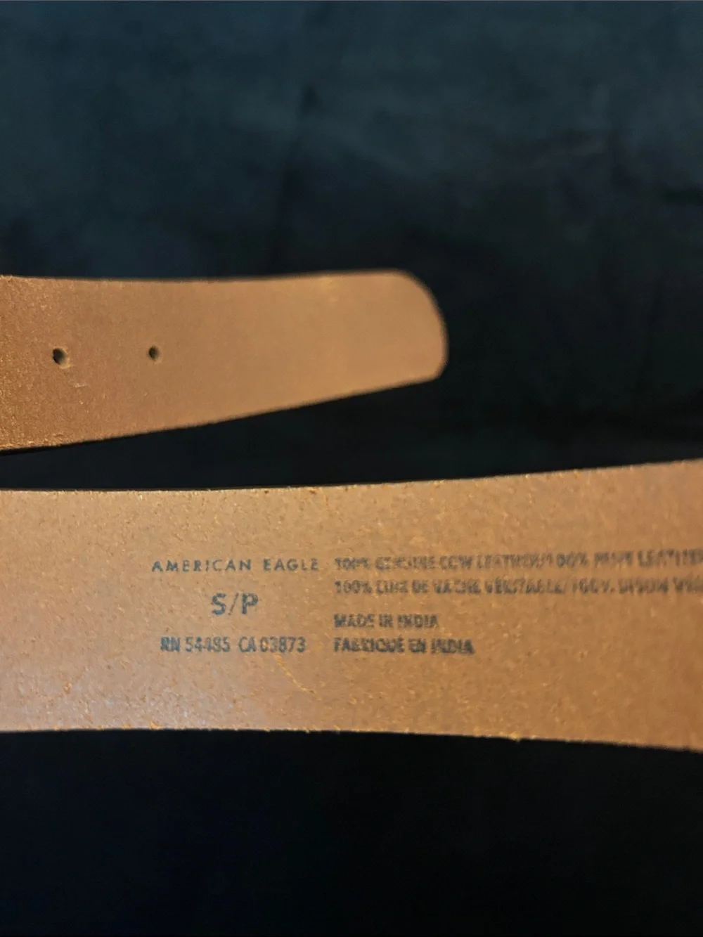 New American Eagle S Leopard Print Women's Belt with Brass Oval Buckle - Brown